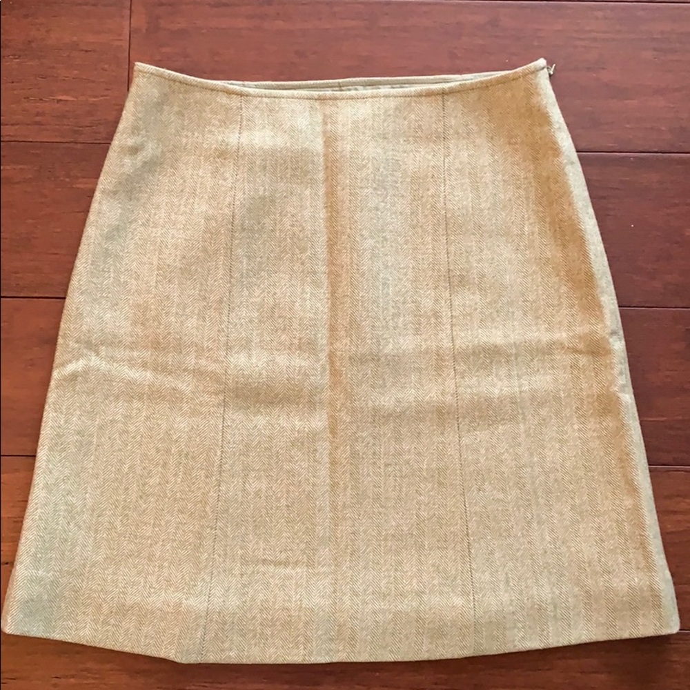 J. crew herringbone wool skirt